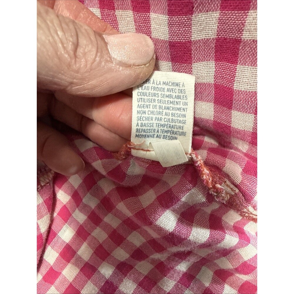 American Eagle Outfitters Women's Size 2 Plaid Shirt Pearlized Snaps - Picture 9 of 10